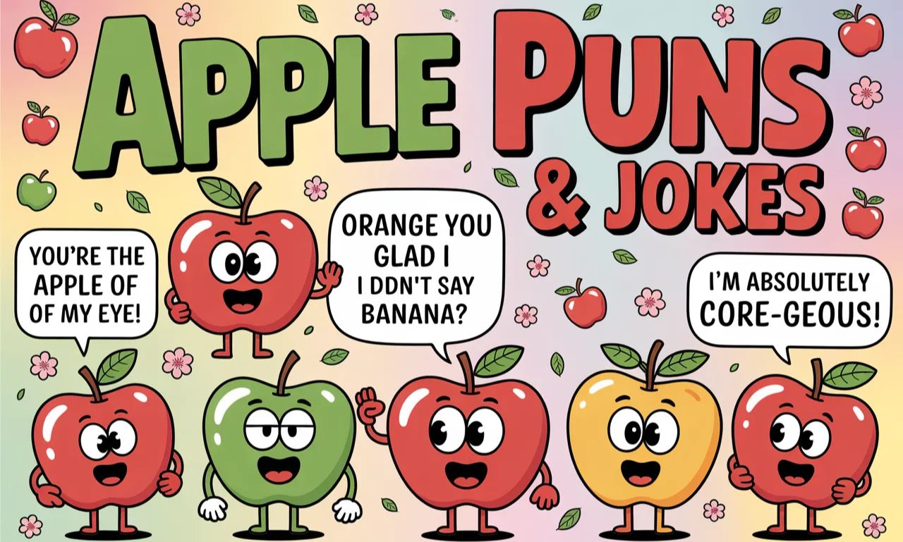 Apple Puns and Jokes: 150+ Funny, Sweet, and A-Peel-ing Apple Humor ...